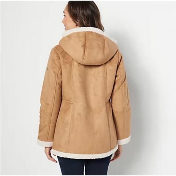 NEW Koolaburra by UGG Faux Suede Sherling Jacket sz L - Picture 3 of 6